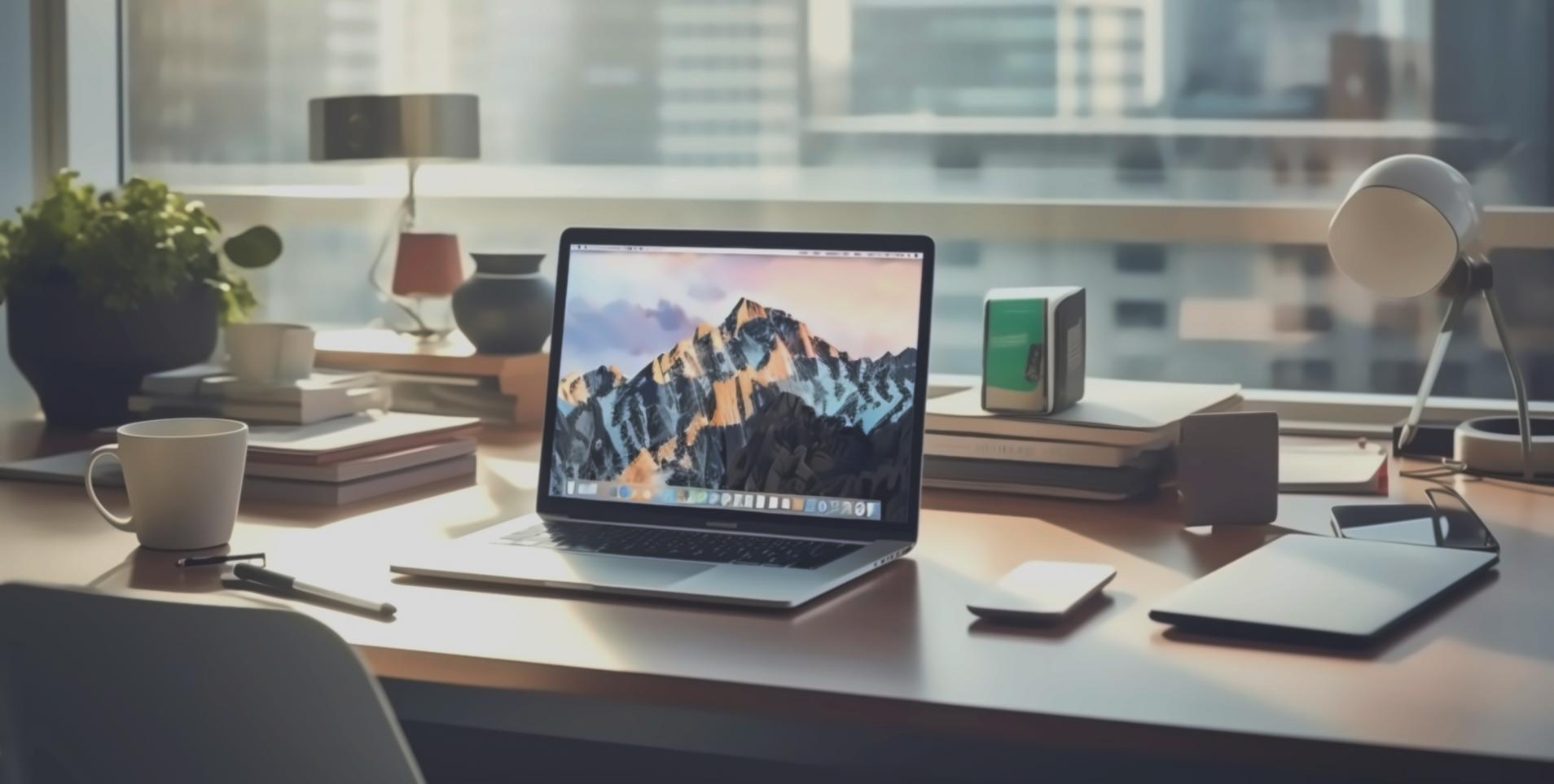 Modern office workspace showing computer setup for financial analysis