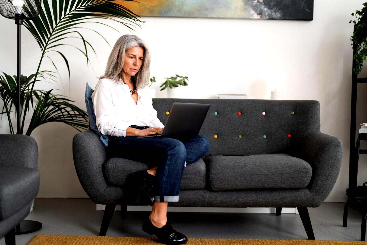 Modern office environment designed for detailed financial statement review